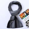 Hengyuanxiang Unisex Wool Blend Color Block Striped Scarf