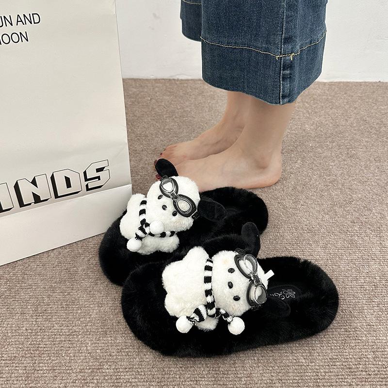 

Cute cartoon pacha dog furry snow boots women s 2025 winter new versatile thick-soled non-slip warm cotton shoes 35