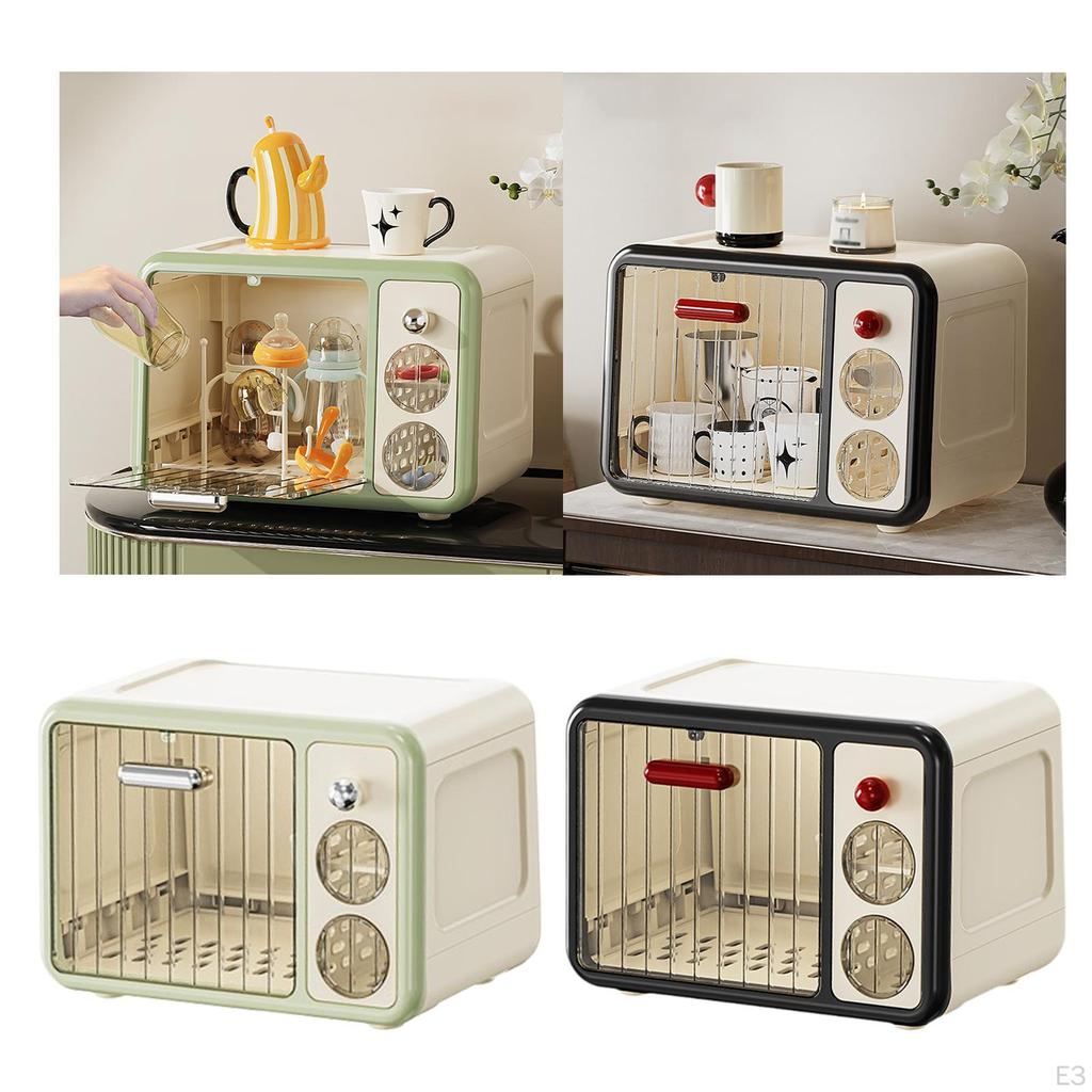 Coffee Tea Cup Storage Box Rack Foldable Desktop Display for Home Restaurant