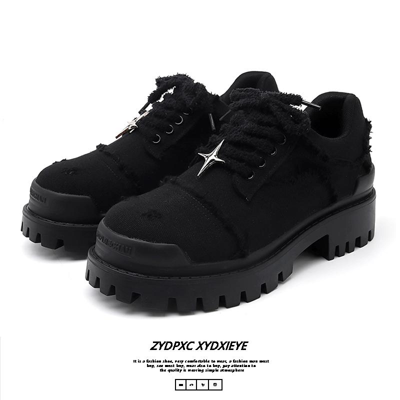 Fashion Leather Shoes For Man Platform Genuine Leather Big Size Shoes High Quality Designer Formal Platform Casual Shoes Outdoor