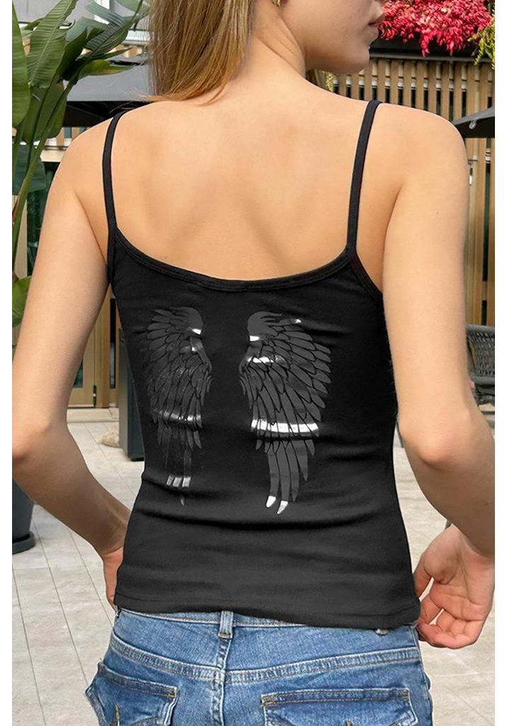 2026 Casual Women's Fashion Solid Color Sequin Wings Loose Set