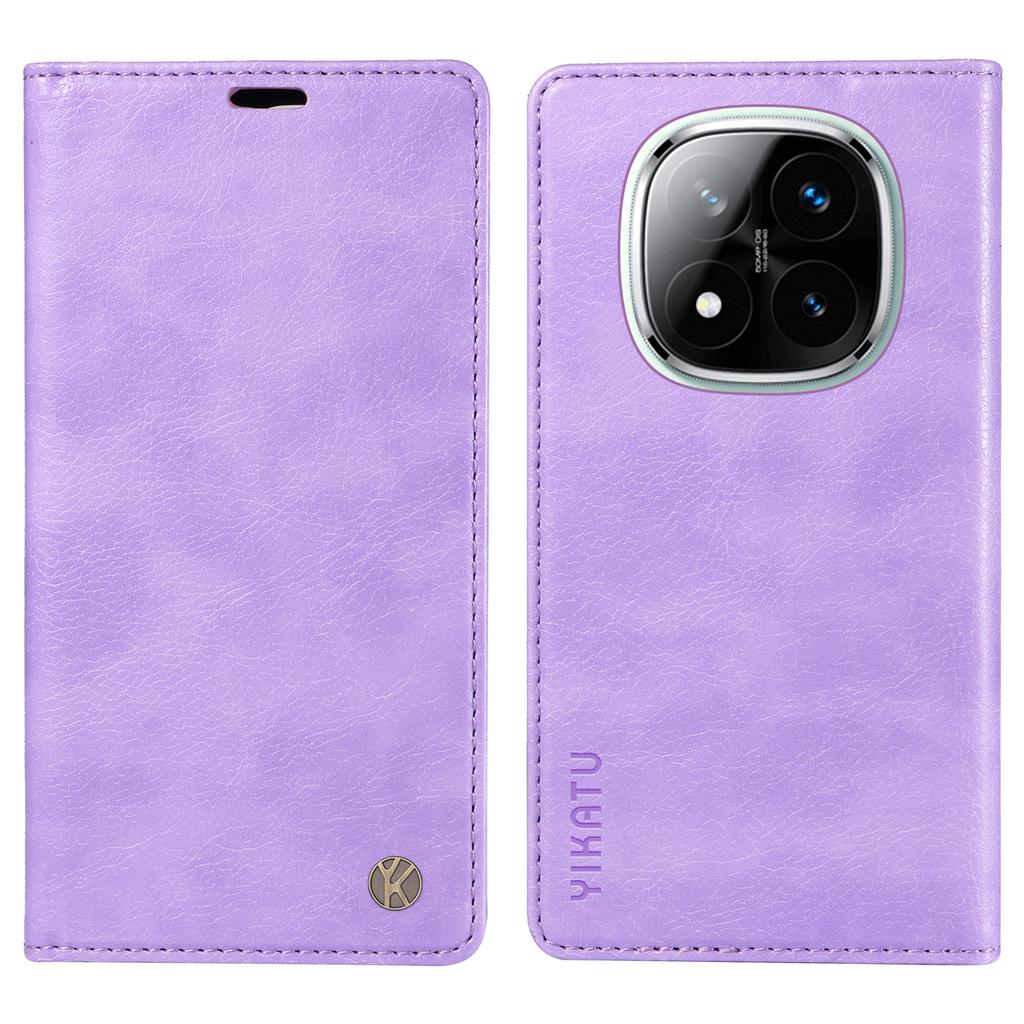 YIKATU YK-006 For Xiaomi Redmi Note 14 Pro+ 5G/Note 14 Pro 5G/Poco X7 5G Wallet Case Litchi Grain Leather Phone Cover