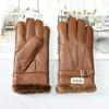 Sheepskin Fur Gloves Men Leather Thick Winter Warm Outdoor Wind and Cold Handmade Sewing Finger New Bickmods Brand