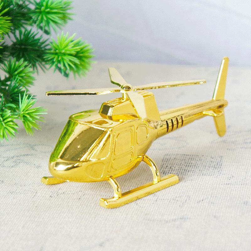 6 Colors Creative Helicopter Model Toys Metal Crafts Zinc Alloy Airplane Kids Toys Decorations Ornaments for Boys Children Gifts
