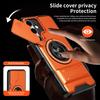 For Samsung Galaxy S24 FE Magnetic Case Ring Holder Foldable Kickstand TPU PC Phone Cover with Camera Lens Slider