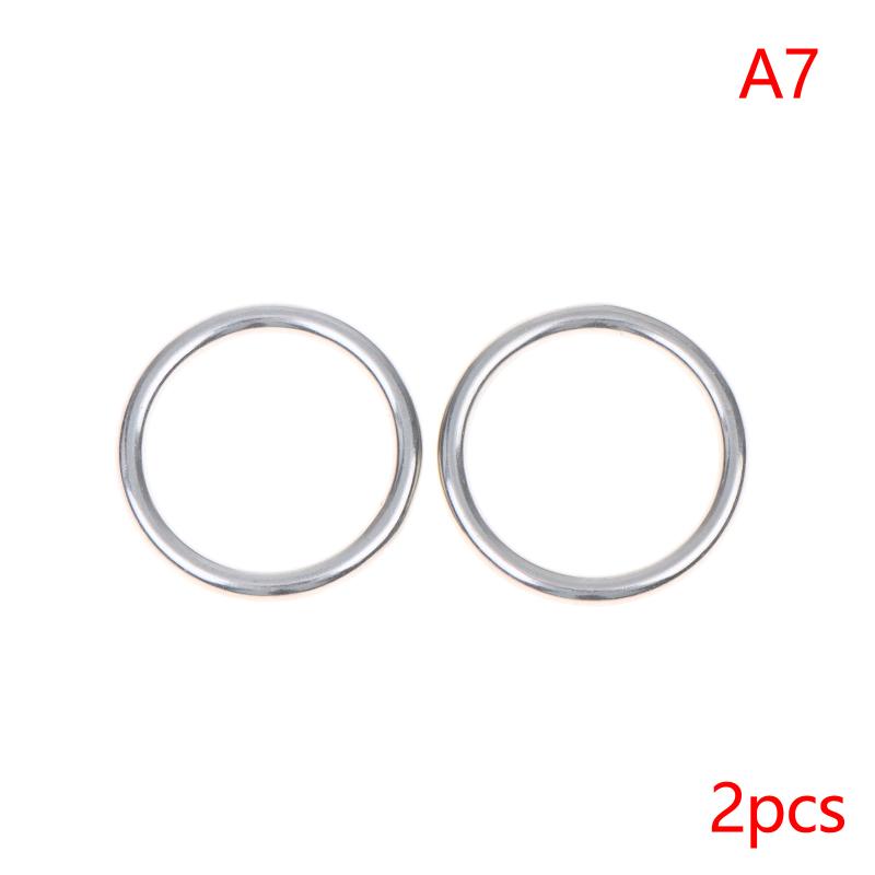 2Pcs 304 Stainless Steel Round O Ring M3 M4 M5 M6 Rust Smooth Solid Strong O Ring Fishing Yoga Hanging Welded Rings