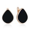 Black Enamel Golden Earrings For Women Fashion Geometric Jewelry Gothic Style Accessories