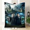 Fantasy Wizard Duel Poster: Magic and Adventure UnleashedBlanket Flannel Throw Blanket for Sofa, Bed, Travel, Camping, Office, Couch, Chair