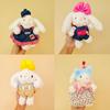 Chic Plush Princess Dress Rabbit Keychain: Cute Cartoon Rabbit Doll for Girls' Bag Pendant