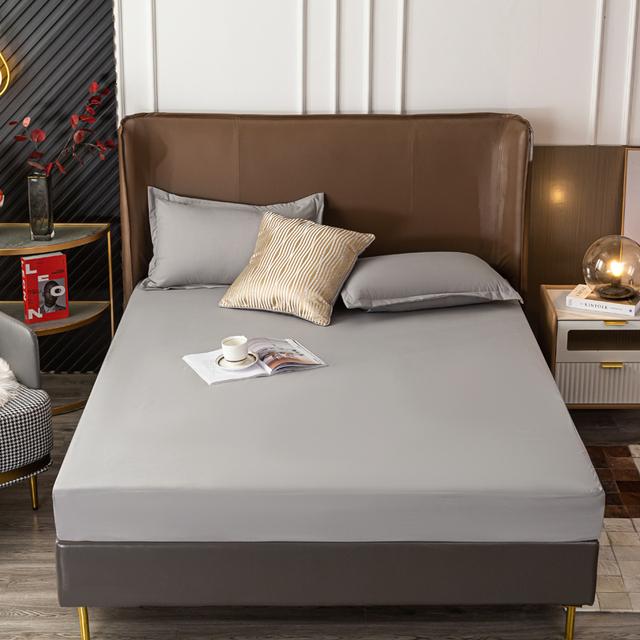 Levivel Elastic Velvet Bed Cover Bed Sheets Set Padded Mattress Cover Soft Queen King Solid Color 150 /160x200 For