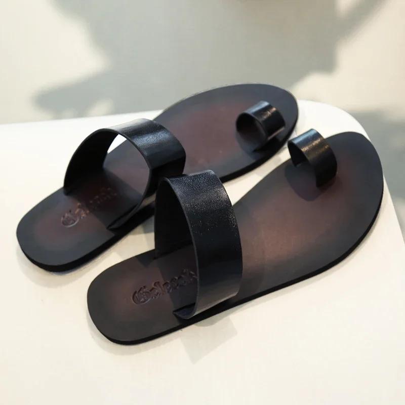 New Luxury Brand Mens Casual Sandals Luxury Brand Breathable Designer Shoes Comfy Solid Summer Slippers Mocassin Hombre Loafer