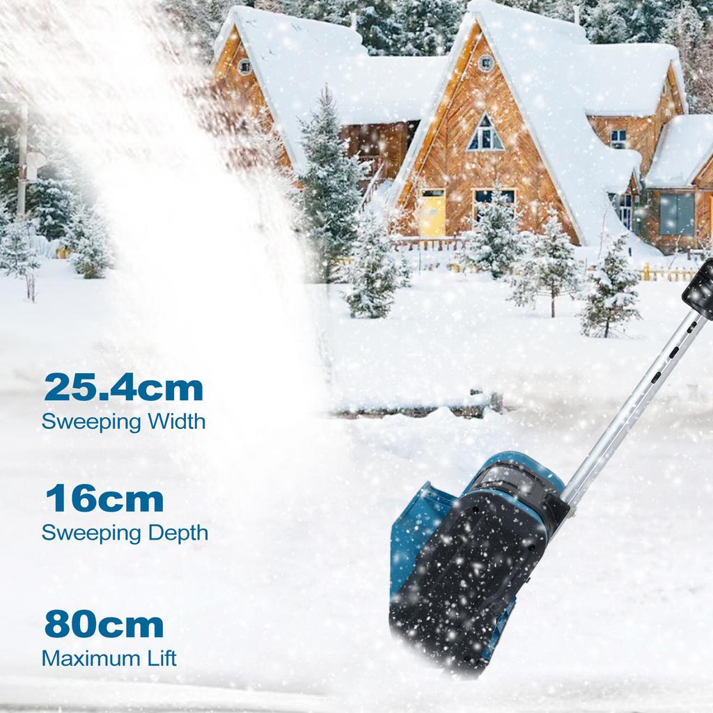 Snow Shovel 21V Electric Brushless Snow Blower WalkBehind Snow Thrower with Retractable Rod
