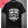 Unisexs Funny Comedy  Tragedy Masks  White Roses Art Graphic Tshirt Shortsleeve Pure Cotton Fashion Streetwear Casual Tshirt