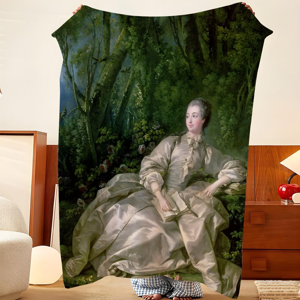 Artist F-Francois B-Boucher Throw Flannel Throw Blanket, Lightweight Cozy, Durable Washable cute Cool