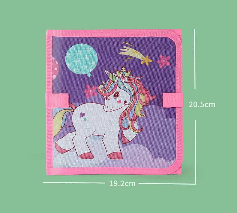 Portable Eco-friendly Children's Drawing & Doodle Board - Foldable, Waterproof & Wipeable 