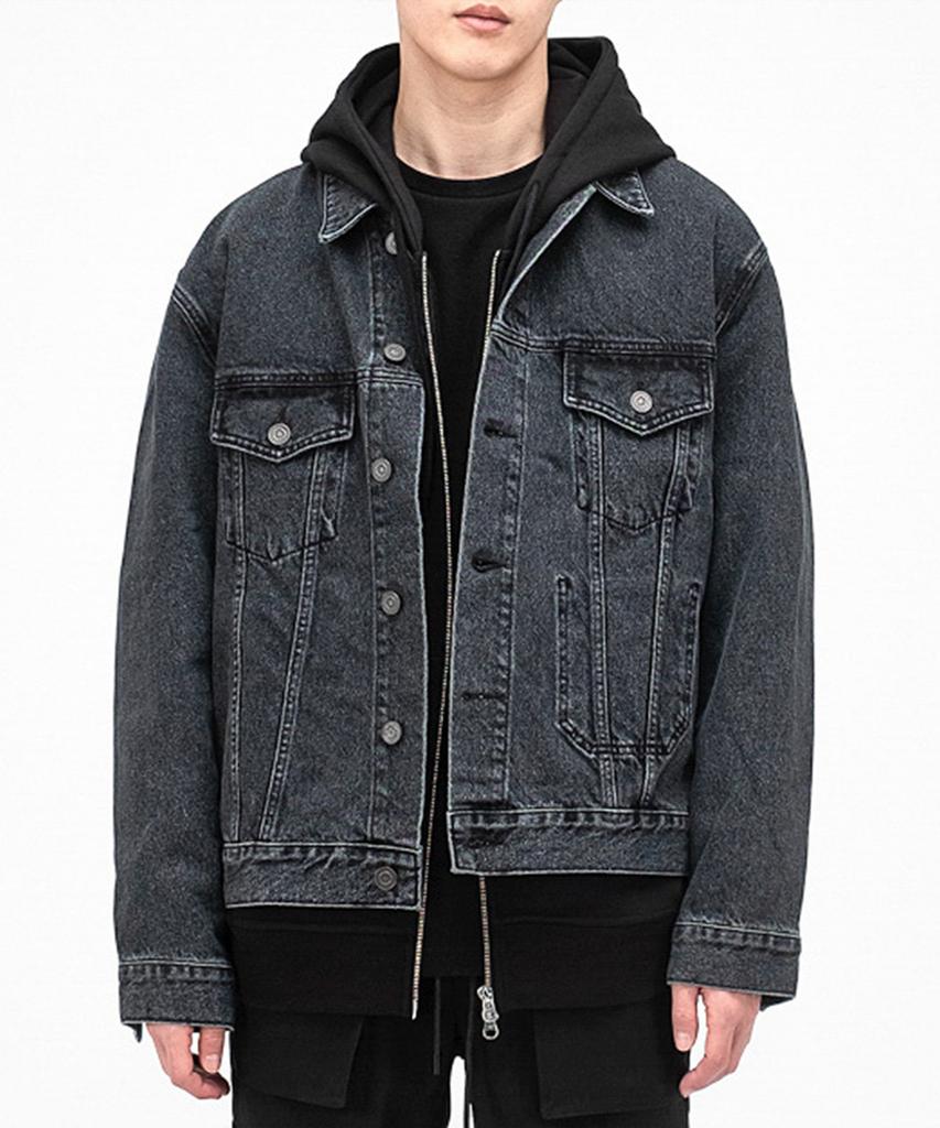 Branded 2001 Slow Worker Denim Wash Jacket [Black Indigo]