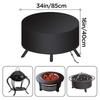 Waterproof Black 210D Oxford Cloth Outdoor Small Fire Pit Dust Cover