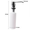 Built In Soap Dispenser for Kitchen Sink Brushed Nickel Stainless Steel Countertop Pump Head Dish Soap Hand Lotion Dispenser
