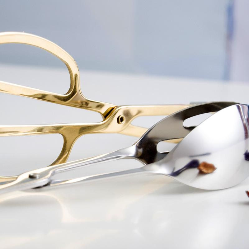 2-PACK Serving Tongs for Buffet Party Catering .Thickening Food Serving Tongs Salad / Cake / Bread Tongs Kitchen Tongs, Stainless Steel