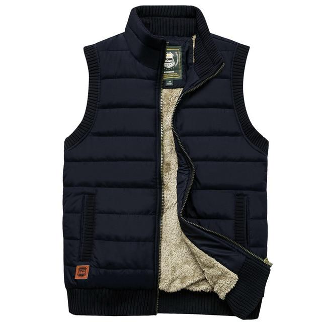 Large Size Winter Warm Casual Outwear Sleeveless Jacket Male Waistcoat Multi Many Pocket Vest