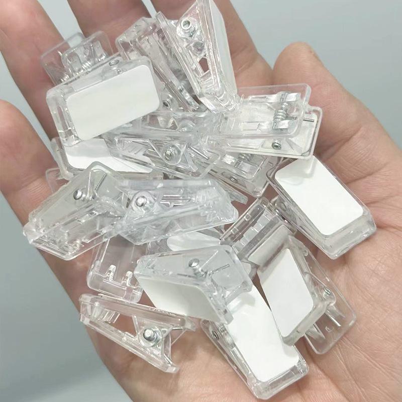 Clear Double-Sided Acrylic Plastic Clips - Versatile Office & Photo Stationery
