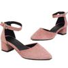 Zehensandale Damen Sommerschuhe Outdoor Pumps Damen Knöchelriemen Elegant Schwarz Rosa Grün Party Hochzeitsschuhe Marke