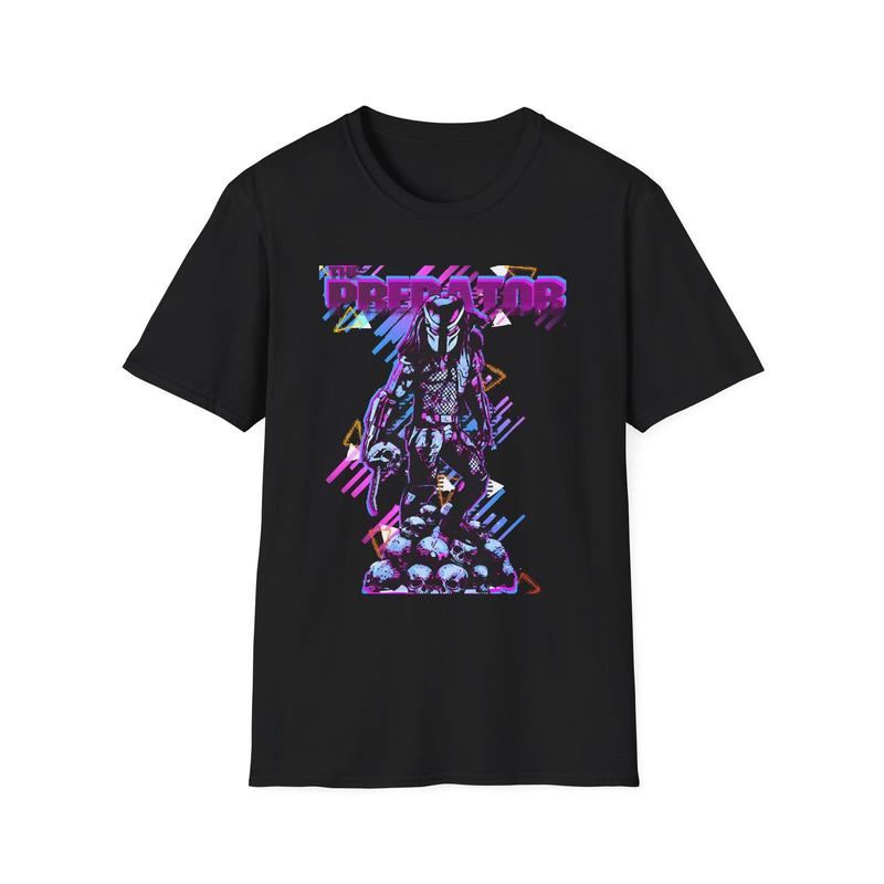 Predator Horror Action Movie Unisex T-Shirt| Neon Graphic Design