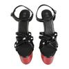 Fashion Sexy 17cm Stiletto High Heel Sandals for Women Black Patent Leather Platform Evening Dress Shoes Extreme Height Summer Party Wea
