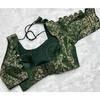 Damen Rundhals Kurzarm Choli Indisches Bollywood Designer Ethnisches Bluse