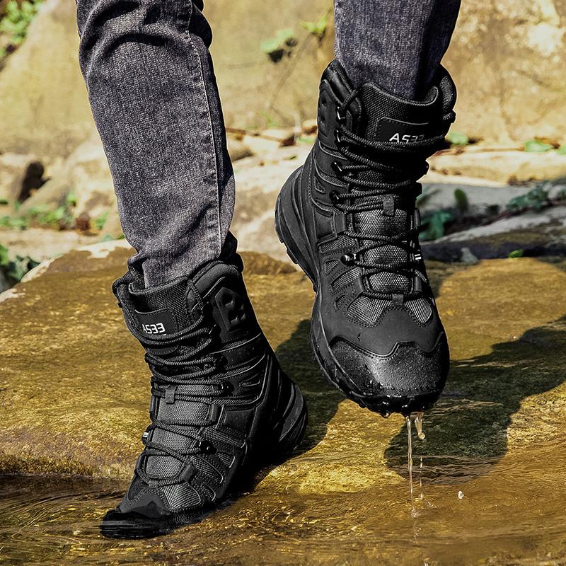 Męskie buty trekkingowe Nowe buty na platformie Outdoorowe taktyczne sneakersy Botki