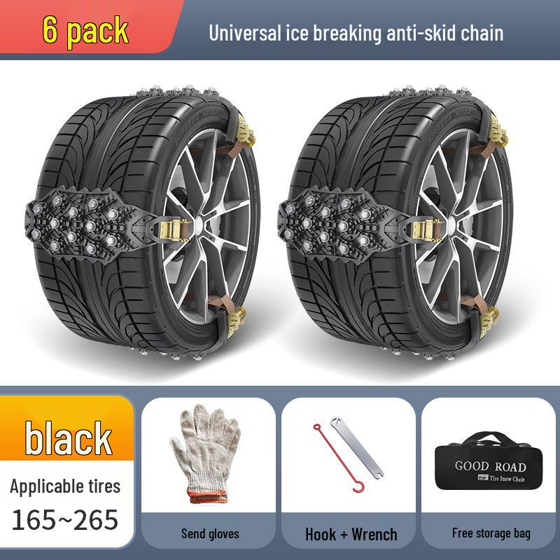 Universal Car Anti-Skid Chains for Sedans & SUVs - Winter Snow & Ice Protection