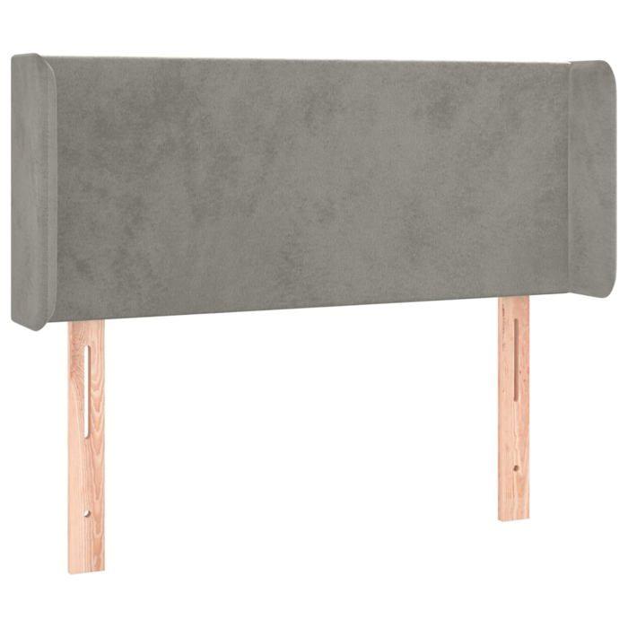 VidaXL Tête de Lit à LED Meuble de Chambre à Coucher Accessoire de Lit Simple Tête de Cadre de Lit Intérieur Gris Clair 3122998