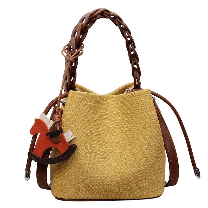 Versatile Bucket Bag, Trendy and Stylish Patchwork Hand-held Small Bag, Fashionable Single-shoulder Crossbody Bag