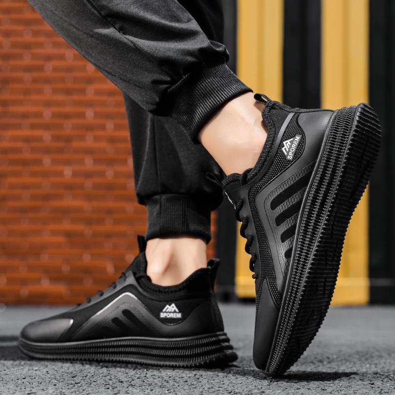 Fashion New Men's Thin Flat Stain Resistant Lightweight Soft Sole Casual Comfortable Shoes Fashionable Streamlined Non-Slip Sneakers