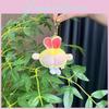 Fluffy Bunny Peach Ear Plush Keychain Cute Dog Design Fun Accessory For Purses