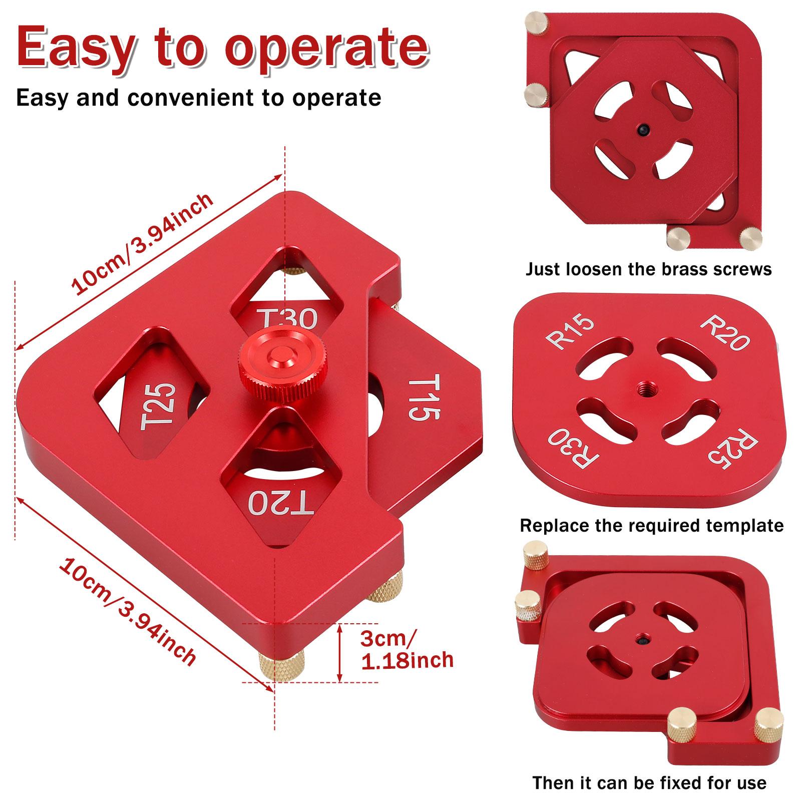 

Набор из 3 шаблонов для угловой фрезеровки, алюминиевый сплав, шаблон для круглой фаски по дереву, шаблон для точного радиусного фрезера