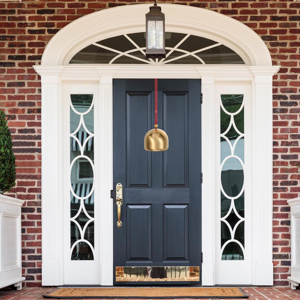 PATIKIL 2-Piece Small Hanging Bell, Chinese Feng Shui Lucky Wind Chimes for Doors and Windows, Home Garden Decor, Wealth and Security Pendant,