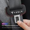 AAAID1 Car Seat Belt Buckle Plug Cover Suede Protective Sticker For Model Y Model 3 Model S Model X Cybertruck Roadster SpaceX