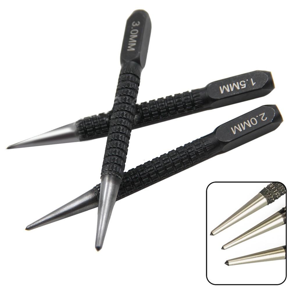 Center Punch Locating Punch Drilling Fixer Black Cylindrical Nail Punching Pin