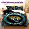 Jacksonville Jaguars Pattern Bedding Quilt Set Quilt Cover Pillowcase Home Decoration Birthday Gift (1 * duvet cover + 2 * pillowcase, without core)