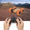 Remote Control Mini Plastic Light Double Sided Electric 360 Degrees Rotation Car Children Toy (Orange)