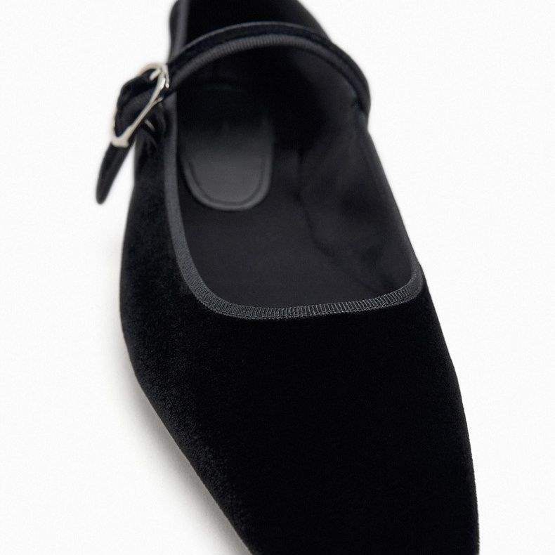 () Z... New Women's Shoes 2025 Square Head Fleece with Lightweight Flat Ballet Shoes French Shoes