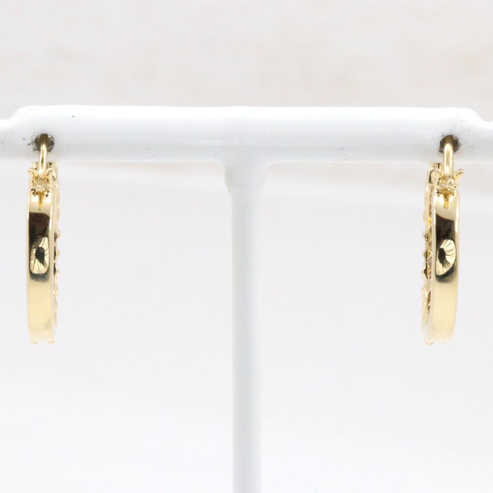 Argola Piercing Meia Eternidade 10P diamante Ouro Amarelo K18/diamante 5.2g Mulher Usado