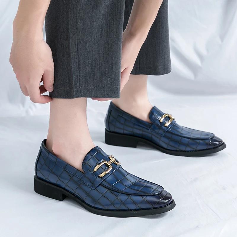 Men's Leather Shoes Office Mens Formal Shoes Men Man Oxfords Wedding Party Slip on Loafer Designer Shoes for Men