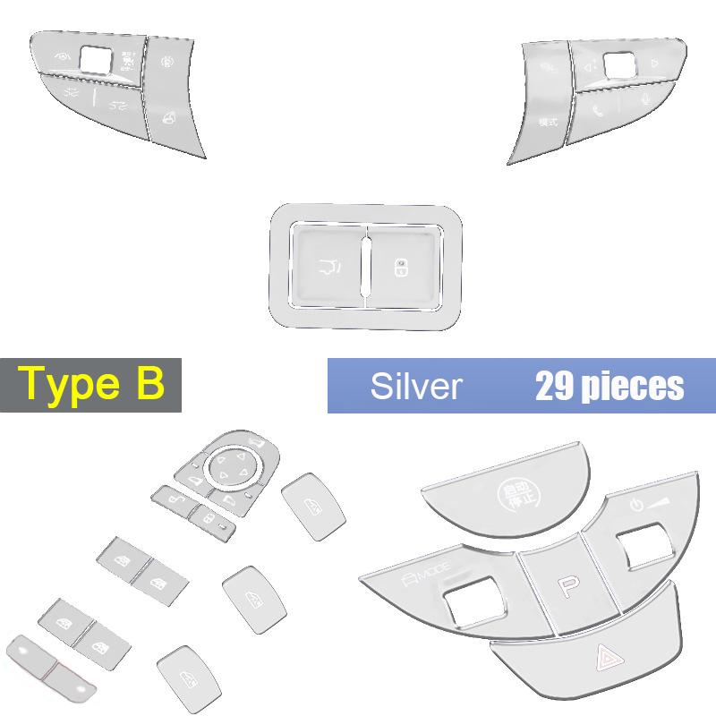 For BYD Seal  2024 Aluminum alloy button switch sticker gear shift panel Steering wheel Window lift Electric tailgate switch