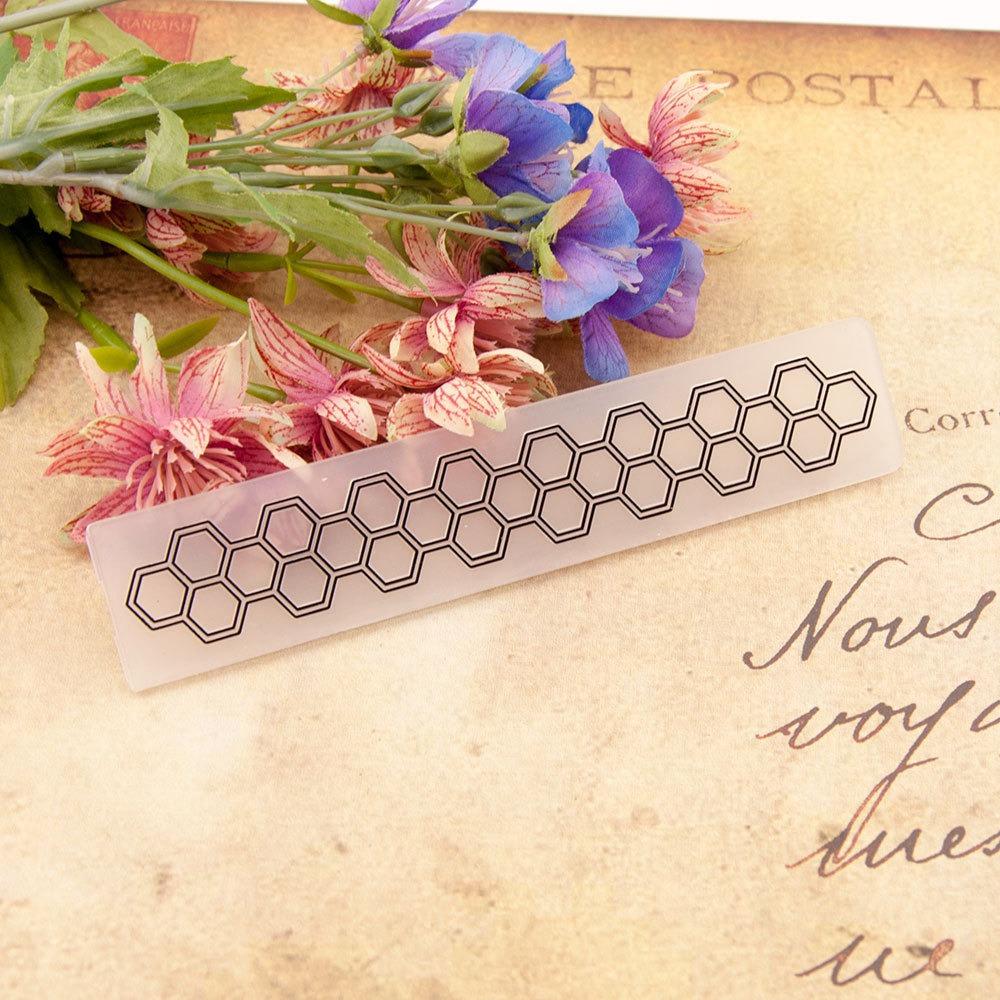 Stamp Embossing Folders Plastic Embossing Folder DIY Craft Template Molds Handmade Art Craft Supplies Fondant Cake Decorating