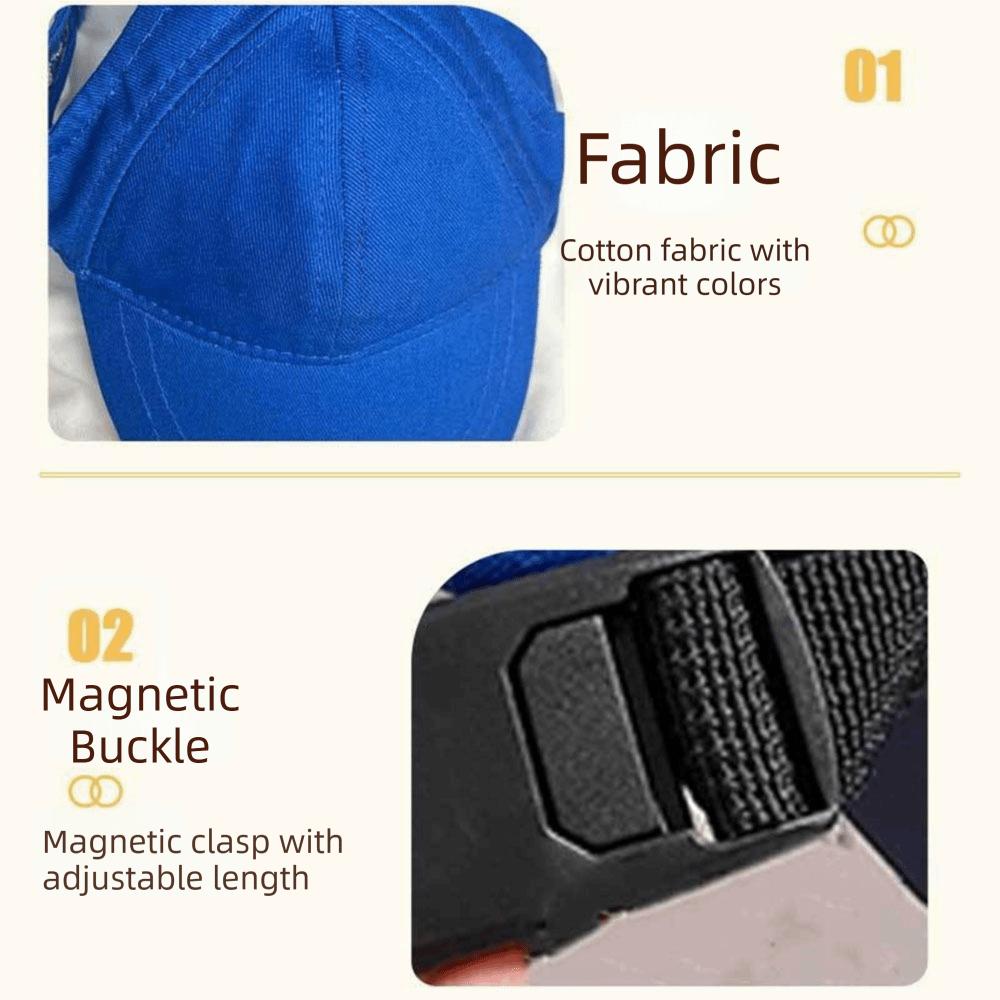 Sunbonnet Cap Ear Holes Dog Baseball Cap Adjustable UV Protection Pet Hat Cowboys Style Ear Exposed Sun Cap Outdoor Sports