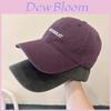 Cotton Embroidered Letter Baseball Cap With Wide Brim For Casual Streetwear