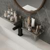 Carbon Steel Countertop Tap Storage Rack No Drill Faucet Storage Shelf Washbasin