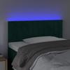 Vidaxl Zagłówek Do Łóżka Z Led, Ciemnozielony, 100X5X78/88 Cm, Aksamit